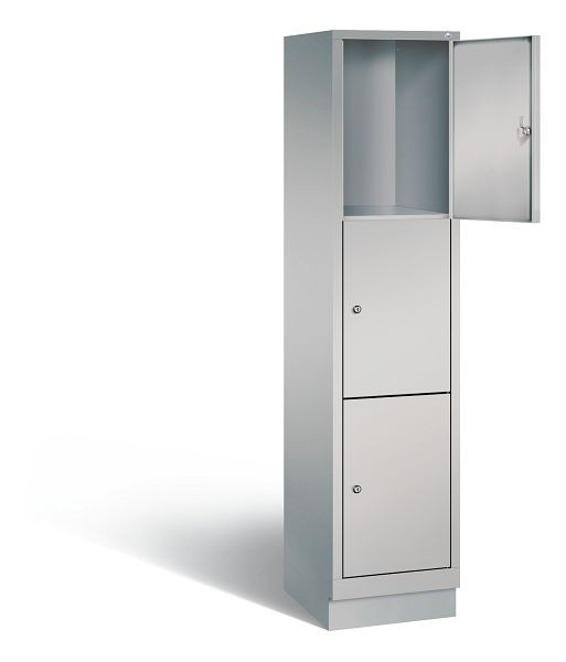 C+P Schließfachschrank Evolo, H1800xB420xT500mm, Farbe: Weißaluminium, 48020-123 S10116