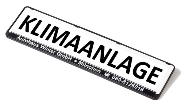 Eichner Miniletter Werbeschild standard, Weiß, Aufdruck: Klimaanlage, 9219-00155