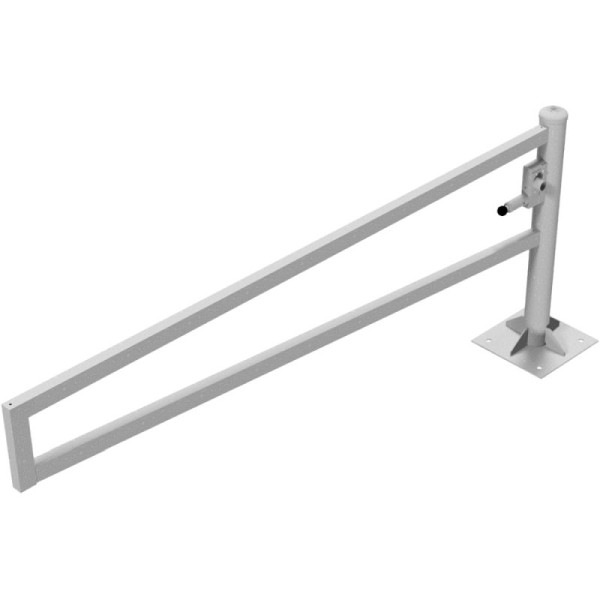 Stein HGS Wegesperre 360° drehbar, 2500 mm / ohne Farbe, DK nach DIN 3223, inkl. Dreikantschlüssel, zum Aufdübeln mit Bodenplatte (360x360mm), 4013.25fp