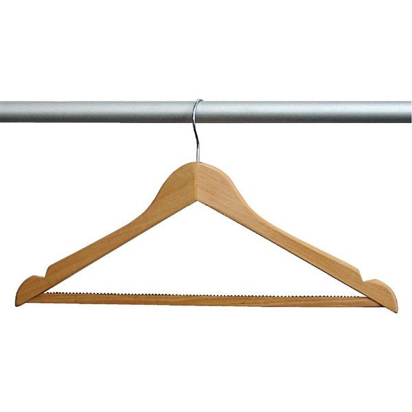 Bolero Kleiderbügel, Standardhaken, VE: 10 Stück, Akazienholz, T859