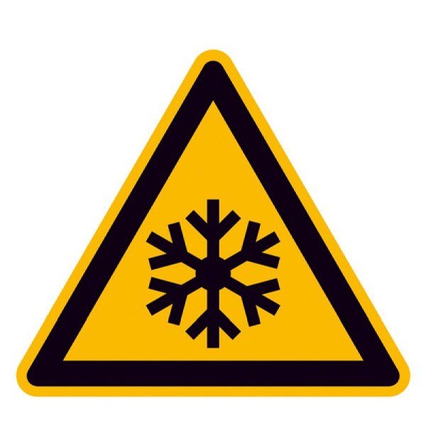 Stein HGS Warnschild, Warnung vor niedriger Temperatur/Frost, 50 mm / Folie, 10er-Bogen, 30.0364