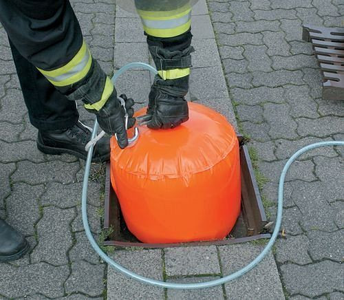 DENIOS Kanalabdichtung zur Verwendung mit Druckluft, Durchmesser 80 cm, 202296