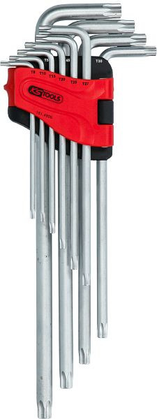 KS Tools Torx-Winkelstiftschlüssel-Satz mit Bohrung, XL, 10-teiligTB8-TB50, 151.4800
