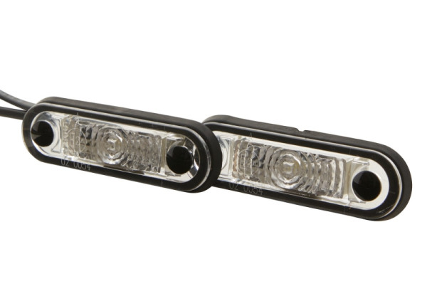 HELLA Positionsleuchte, LED, 12/24V, Einbau, ECE/ADR/GGVS, Lichtscheibenfarbe: glasklar, Kabel: 500mm, 2PF 959 590-202