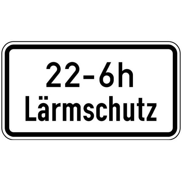 Stein HGS Lärmschutz (mit Zeitangabe) Nr. 1040-35, 412x750mm /RA1/Alform, 1040-35-312