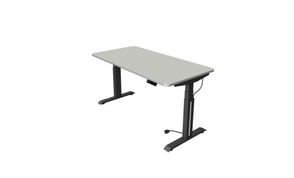 Kerkmann Sitz-/Stehtisch Move Professional, B 1600 x T 800 mm, elektrisch höhenverstellbar von 640-1290 mm, lichtgrau, 10070611