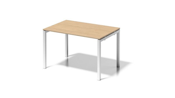 Bisley Cito Schreibtisch, 730 mm höhenfixes U-Gestell, H 19 x B 1200 x T 800 mm, ahorn/verkehrsweiß, DUF1208MP396