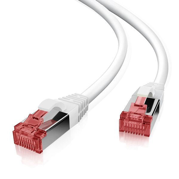 Helos Patchkabel S/FTP Cat 6 weiß 1,5m, 118054