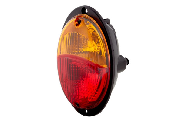 HELLA Heckleuchte, Agroluna, Glühlampe, 24/12V, Einbau/Anbau/geschraubt, ECE, Lichtscheibenfarbe: rot/gelb, links, 2SD 343 130-397
