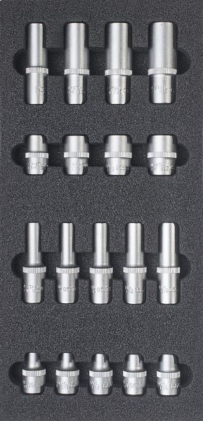 SW-Stahl Werkstattwagensortiment, Steckschlüssel 1/2", E-Profil, 18-teilig, Z3013-23