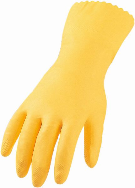 ASATEX Haushalts-Handschuhe, Latex, vollbeschichtet, lebensmittelgeeignet, Farbe: gelb, VE: 144 Paar Größe: 11, HS-11