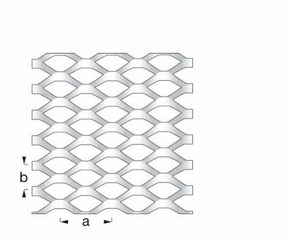 Vormann Alu Streckmetall 250 x 500 x 0,8 blank, 056325050AN