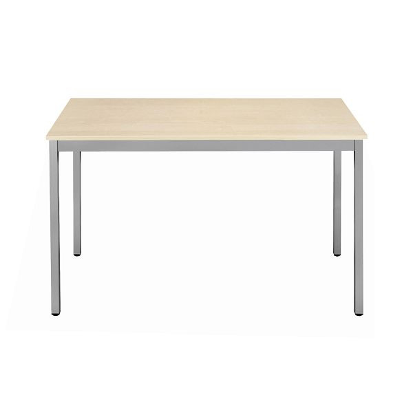 Bisley Mehrzwecktisch, Breite 1400 mm, Tiefe 800 mm, 19mm Tischstärke, 399 chrom x MP ahorn, MT1408MP399