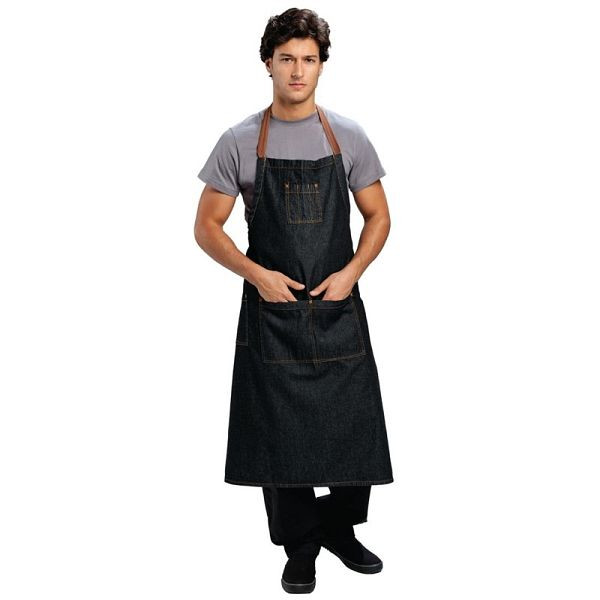 Chef Works Urban Memphis Latzschürze schwarz, 86,3 x 81,2 cm, B340