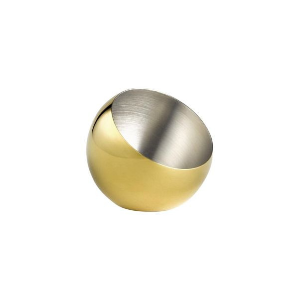 APS Schalen "SPHERE", 3er-Set, Ø 8 cm, Höhe 7 cm, 0,1 Liter, Edelstahl, Gold-Look, 40770