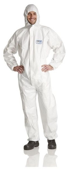 ProSafe 2 Einweg-Overall, Kapuze, MP-Film, Arm-, Bein-, Taillengummi, weiß, Größe S, VE: 50 Stück, PS2-S