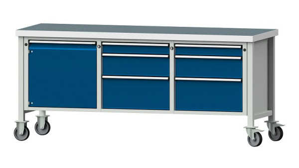 ANKE Werkbänke Kastenwerkbank, Modell 125 V, 2000 x 700 x 900 mm, RAL 7035/5010, UBP 50 mm, 306.071
