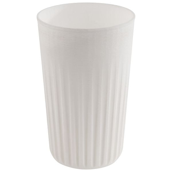 APS Mehrwegbecher -TO GO-, Ø 8,5 x 13,5 cm, 400 ml, Polypropylen. weiß, mit Stapelnocke (ohne Deckel), VE: 48 Stück, 66910