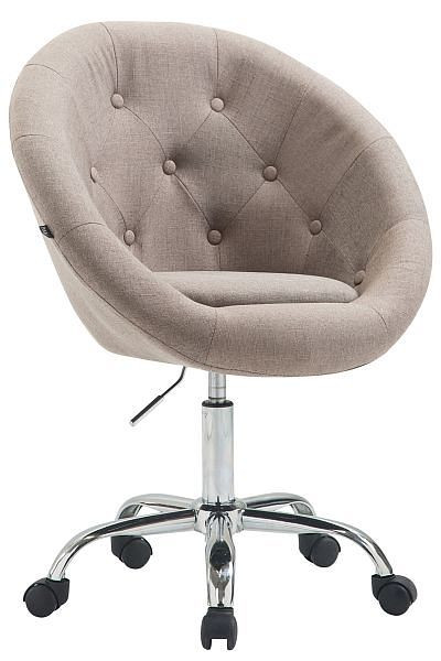 CLP Arbeitshocker London V2 Stoff, taupe, 319385, 4251756465292