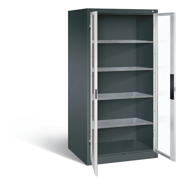 C+P Werkzeugschrank Acurado, H1950xB930xT800mm, Farbe: Anthrazitgrau / Lichtgrau, Muldengriff, 8924-055 S10136