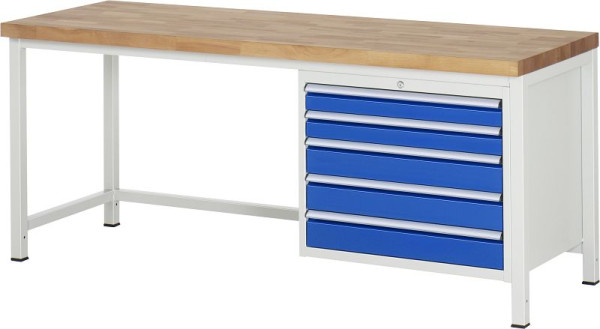 RAU Werkbank Serie 8000 - Modell 8271, B2000 x T700 x H840 mm, 13-8271A1-207B4S.11