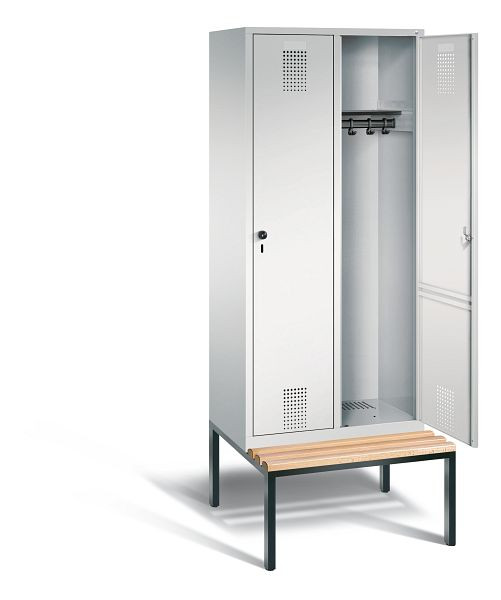 C+P Garderobenschrank Evolo, H2090xB810xT815mm, Farbe: Lichtgrau, 48050-22 S10004