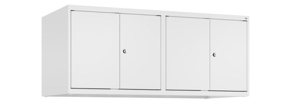 C+P Schrankaufsatz Classic PLUS, C Aufsatzschrank Classic PLUS, 4 Abteile, 500x1200x500mm, 9016/9016, Zylinderschlösser, 080092-40 S10029