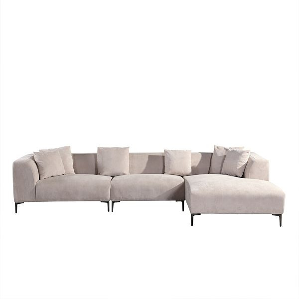 HOME DELUXE bequemes Ecksofa TORINO Beige, Ausführung Rechts, 50999
