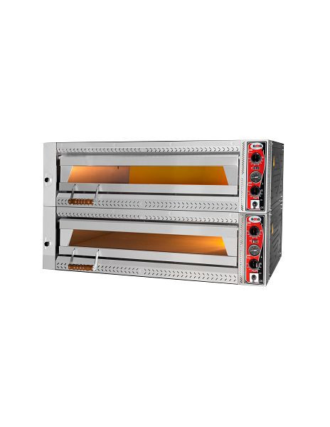 GMG Pizzaofen Maxima S, 9+9x Ø 35cm, 24 kW 400V, stapelbar, mit Schamottsteinboden, 2 Backkammern, PEF105105 S-DE