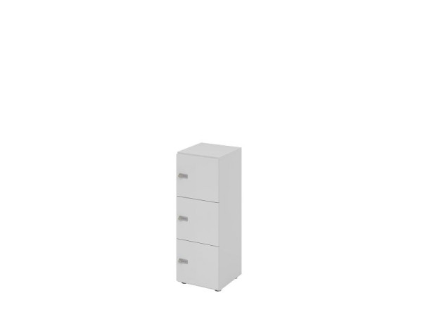 Hammerbacher Schließfachschrank schmal 3OH, 3 Türen mit Zahlenschloss, Korpus: Grau, Türen: Grau, 40 x 40 x 110 cm (BxTxH), V234L3/5/5/ZS