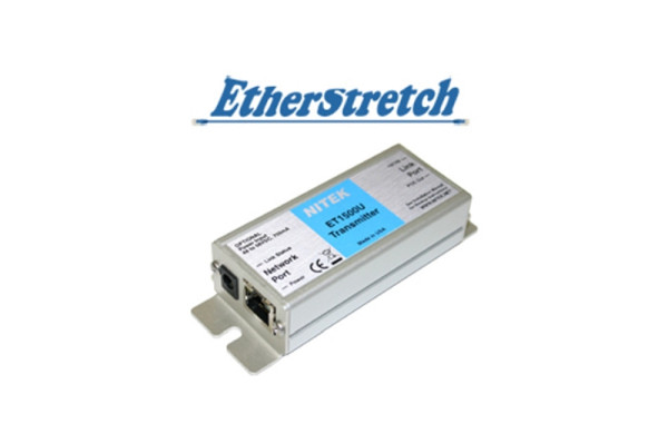 Nitek Ethernet, PoE Extender, UTP, für Etherstretch Switches, 1 Port, Erweiterung um 600m, ET1500U