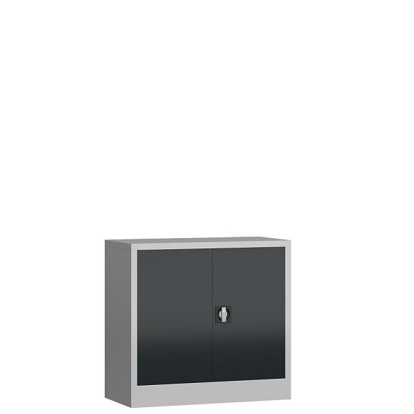 Lüllmann ClassiX Flügeltürenschrank, 750 x 800 x 380 mm, lichtgrau/anthrazit, X-530308