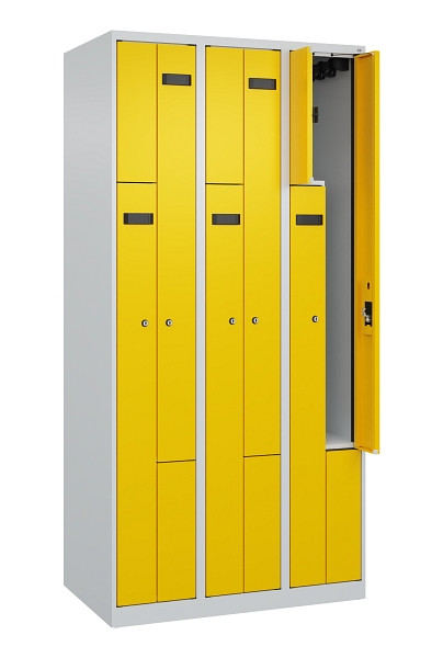 C+P Z-Spind Evolo PLUS, 6 Fächer, 1850x900x500mm, 7035/1023, Zylinderschloss, 049003-306 S10028