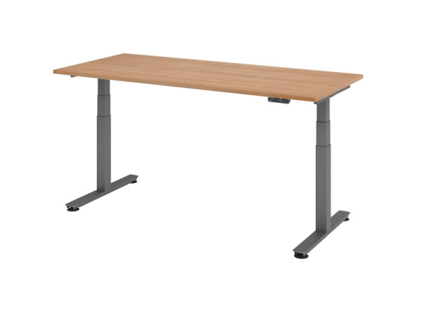 Hammerbacher Sitz-Steh-Schreibtisch elektrisch 180x80cm Nussbaum, VXDSM19/N/G