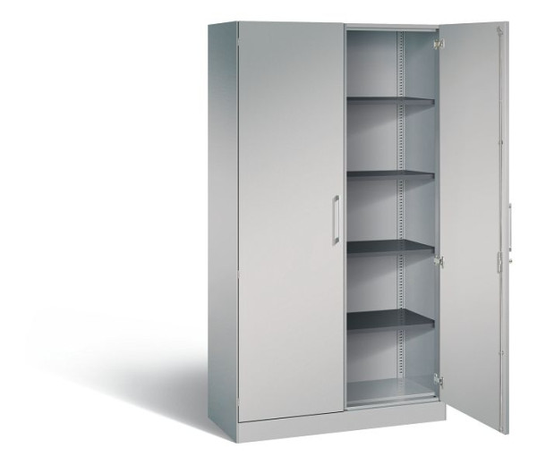 C+P Flügeltürenschrank Asisto, H1980xB1000xT435mm, Farbe: Weißaluminium, Bügelgriff, 5 OH, 141002-000 S10033