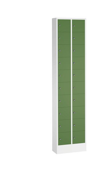 C+P Kleingefachschrank Intro, H1950xB460xT200mm, Farbe: Lichtgrau / Resedagrün, 80700-203 S10094