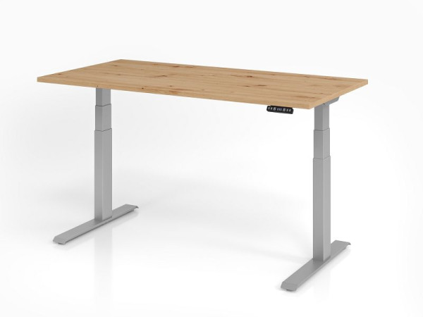 Hammerbacher Schreibtisch XDKB16, 160 x 80 cm, Platte: Asteiche, 25 mm dick, ABS-Dickkante, Rechteckform, VXDKB16/R/S