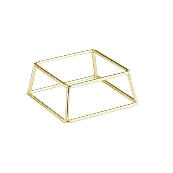 APS Buffetständer MULTI - Metall, 18 x 18 cm, Höhe 8 cm, gold, stapelbar, anti Rutsch beschichtet, 33311