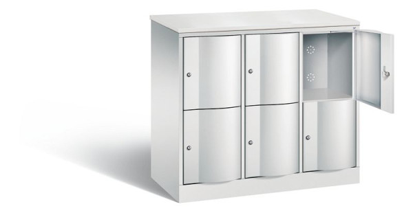 C+P Schließfachschrank Resisto, H1077xB1148xT540mm, Farbe: Lichtgrau, 8472-372 S10162