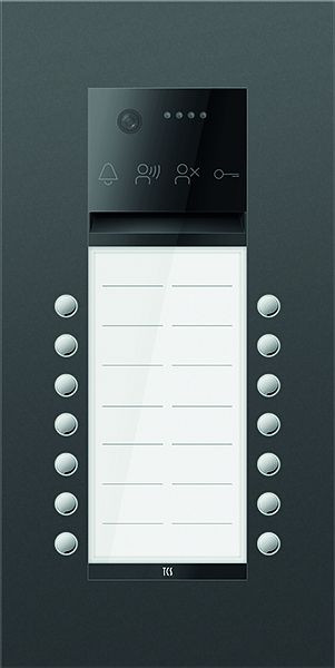 TCS Türkontrollsystem PES PRO Video Außenstation 14T 2 Spalten UP RAL7016 anthrazitgrau, AVU600214-0017