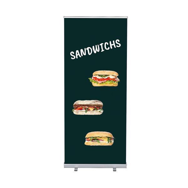 Showdown Displays Roll-Banner Budget 85 Komplettset Sandwiches Französisch, RBB085LSFI550