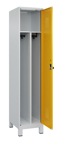 C+P Spind Evolo PLUS, mit Füßen, 1 Abteil, 1950x400x500mm, 7035/1004, Verschluss Drehriegel, 049010-12F S10000