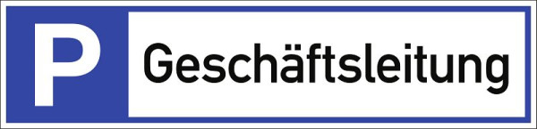 Moedel Parkplatzreservierer Geschäftsleitung, Aluminium, 460x110 mm, 92654