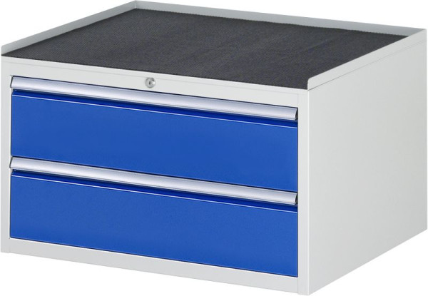 RAU Schubladenschrank Serie 7000, B770xT650xH465mm, Schubladen: 2xH180mm, Metallauflage mit 3-seitigem Abrollrand und Anti-Rutsch-Matte, 03-XL2.0A-MT.11