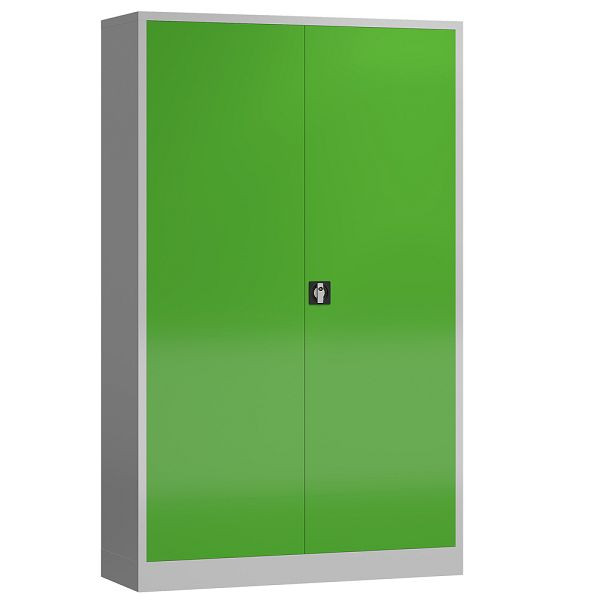 Lüllmann ClassiX Flügeltürenschrank, 1945 x 1200 x 420 mm, lichtgrau/gelbgrün, X-530375