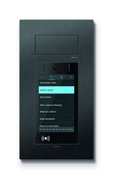 TCS Türkontrollsystem Carus IP-Video-Außenstation Serie ARGOS 4 mit LC-Display, für bis zu 1.000 Wohneinheiten, UP schwarz, CAE3004-IP-0156
