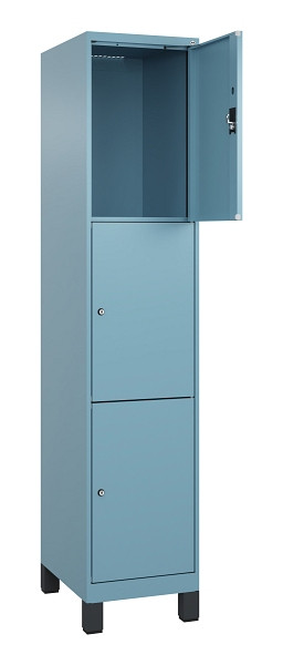C+P Schließfachschrank Evolo PLUS, mit Füßen, 3 Fächer, 1950x400x500mm, 0010/00, 049010-123 S10021