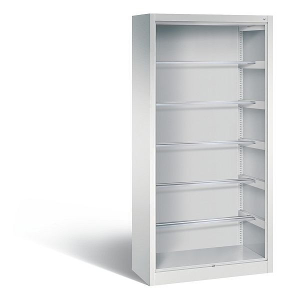 C+P Stahlregal mit Rückwand Acurado, H1950xB930xT400mm, Farbe: Lichtgrau, 9160-600 S10000