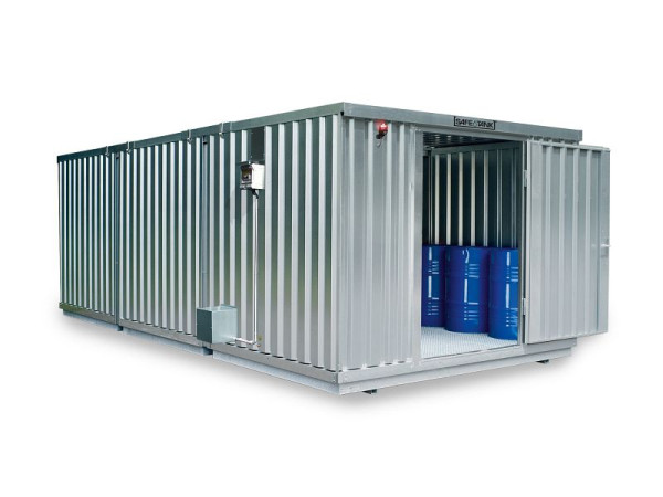 SÄBU SAFE Tank Kombination 3000, ALG, verzinkt, zerlegt, nicht isoliert, 3.350 x 6.520 x 2.300 mm, Einflügeltür auf der 3 m Seite, F119440101