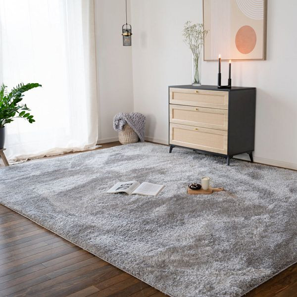 HOME DELUXE Hochflor Teppich SOFI, 180 x 120 cm Dunkelgrau, 56234